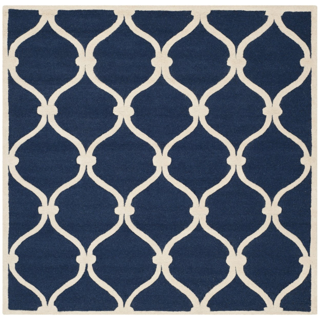 SAFAVIEH Cambridge CAM710M Handmade Navy / Ivory Rug Image 1