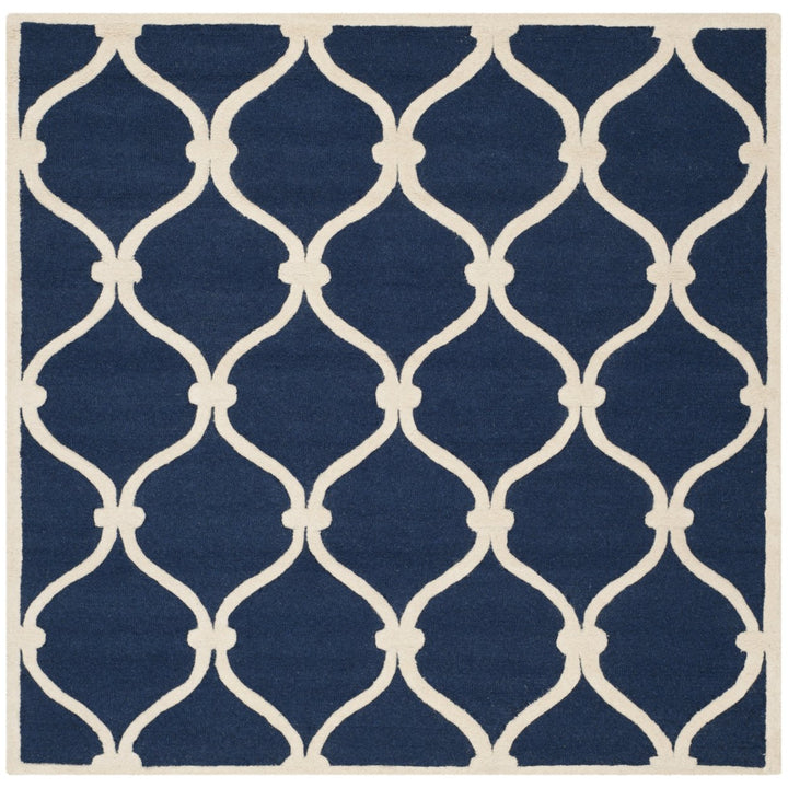 SAFAVIEH Cambridge CAM710M Handmade Navy / Ivory Rug Image 1