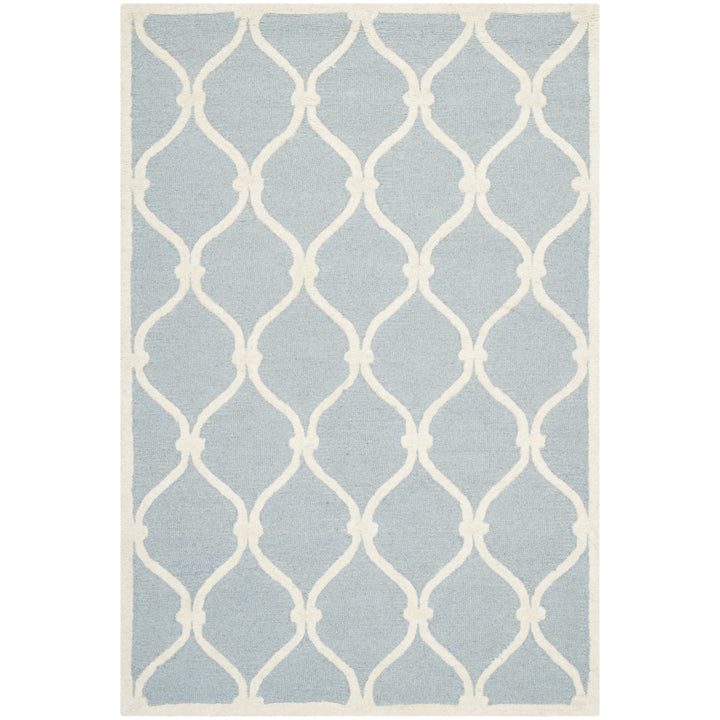 SAFAVIEH Cambridge CAM710B Handmade Blue / Ivory Rug Image 10