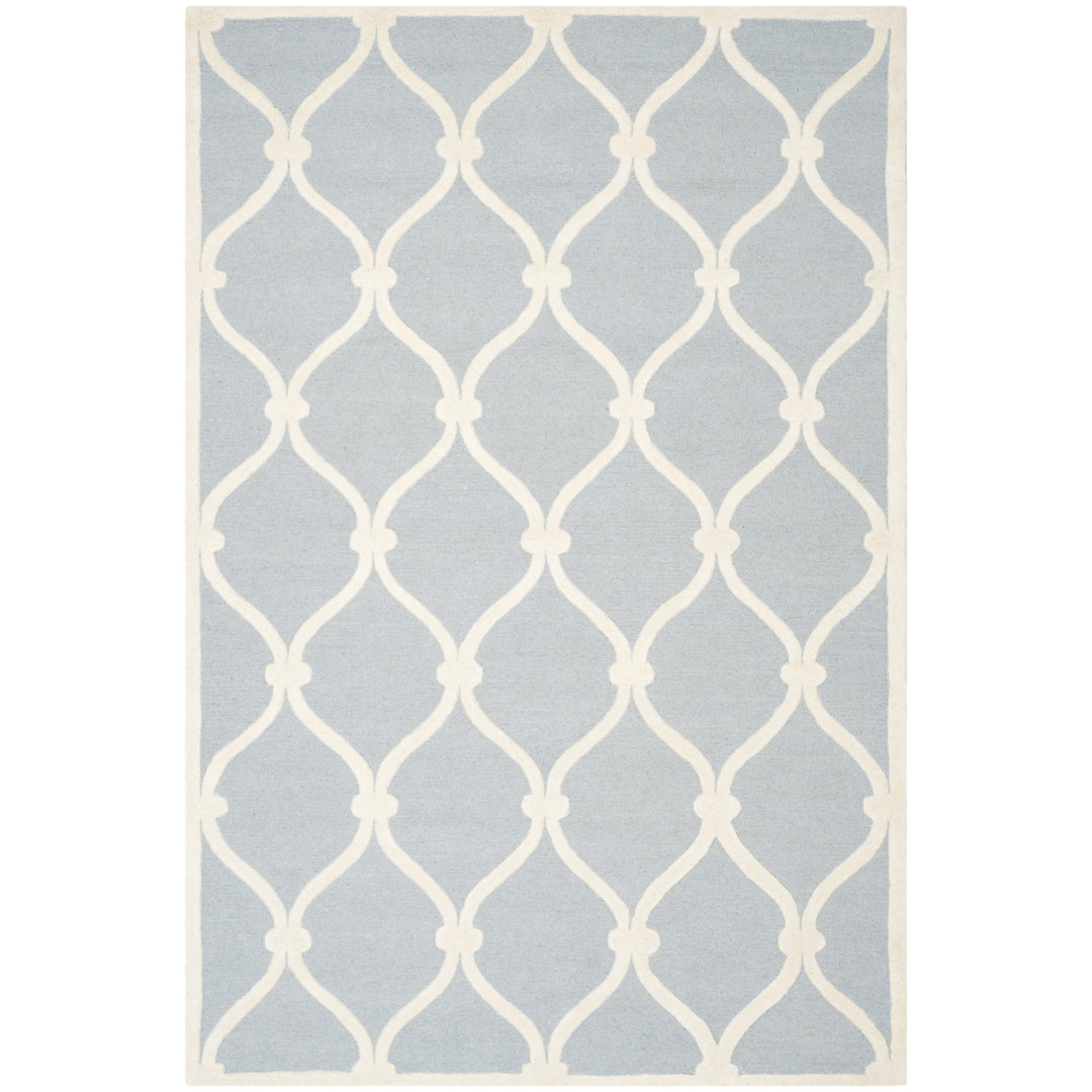 SAFAVIEH Cambridge CAM710B Handmade Blue / Ivory Rug Image 11