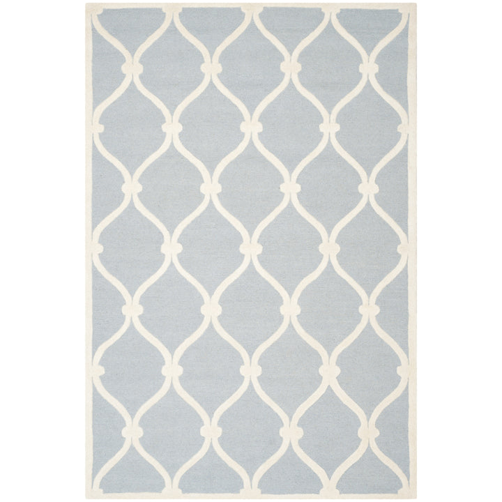 SAFAVIEH Cambridge CAM710B Handmade Blue / Ivory Rug Image 11