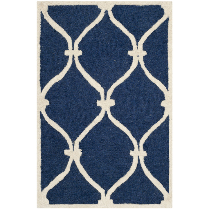 SAFAVIEH Cambridge CAM710M Handmade Navy / Ivory Rug Image 8