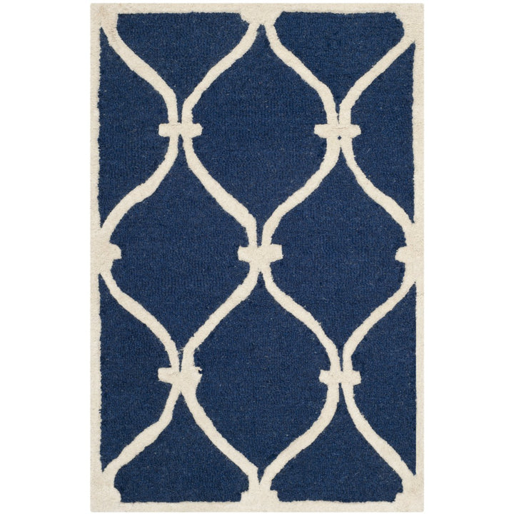 SAFAVIEH Cambridge CAM710M Handmade Navy / Ivory Rug Image 1