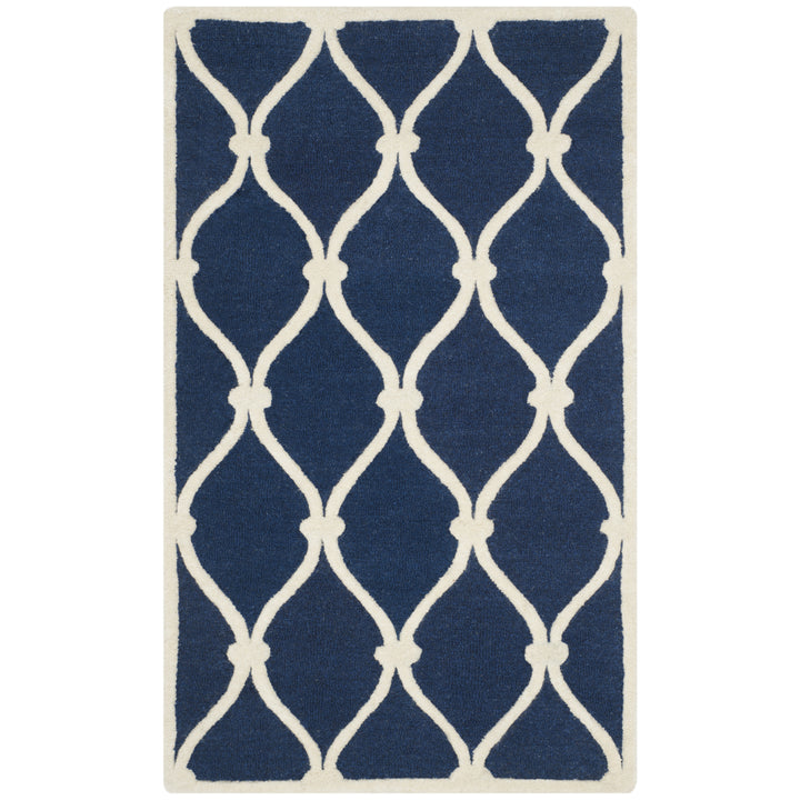 SAFAVIEH Cambridge CAM710M Handmade Navy / Ivory Rug Image 9