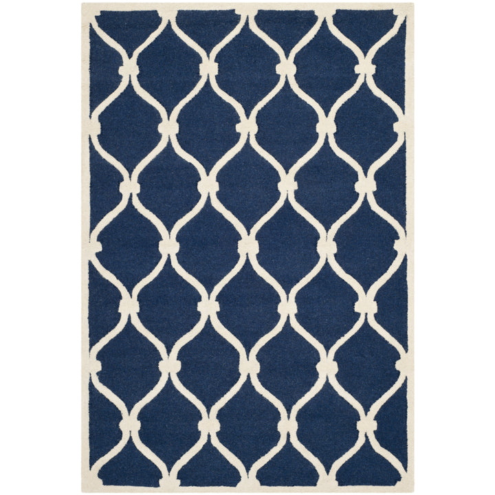 SAFAVIEH Cambridge CAM710M Handmade Navy / Ivory Rug Image 10