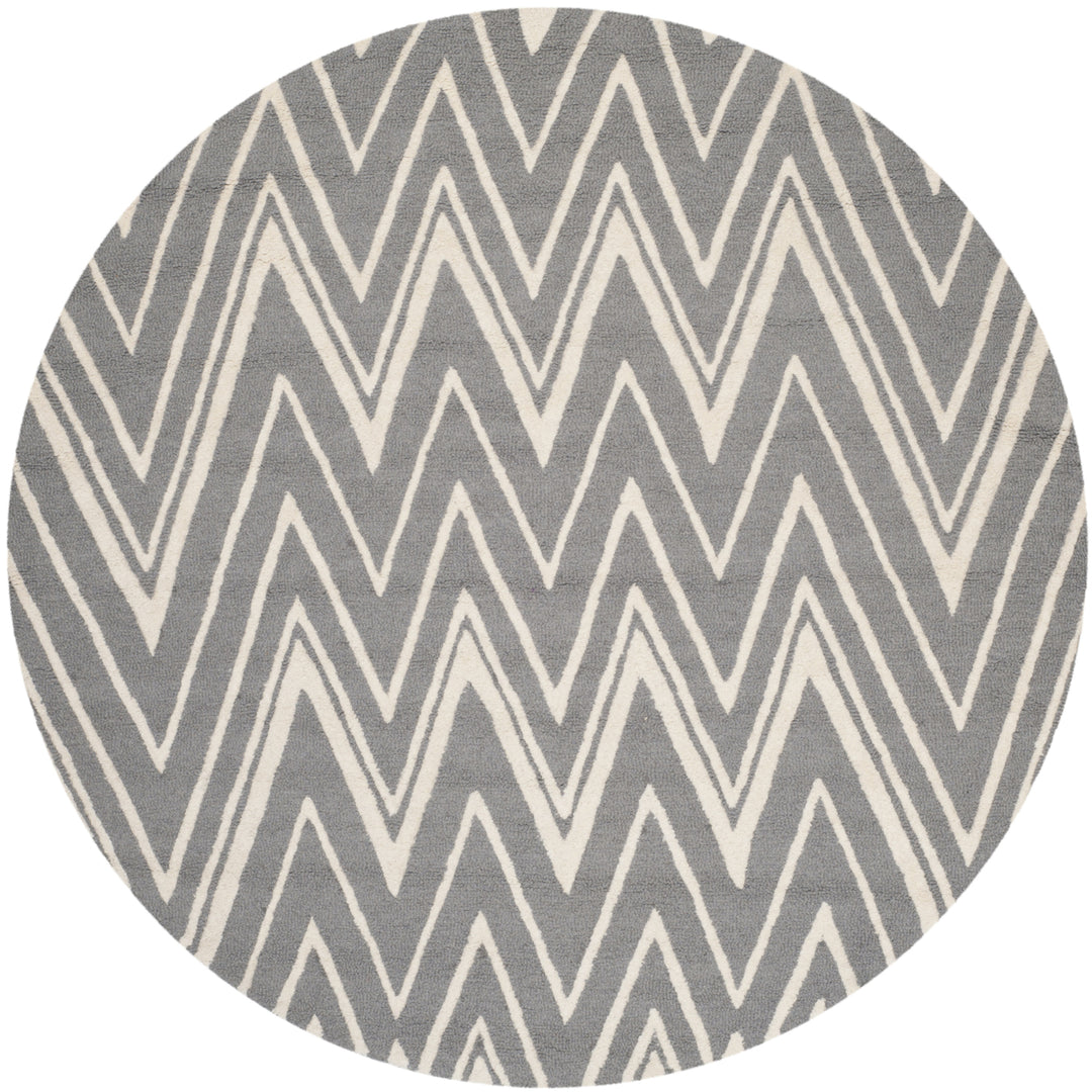 SAFAVIEH Cambridge CAM711D Dark Grey / Ivory Rug Image 4