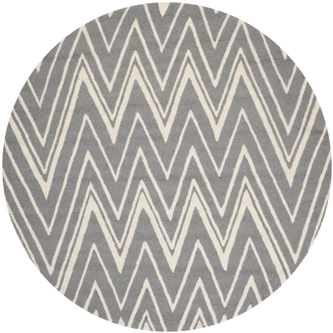 SAFAVIEH Cambridge CAM711D Dark Grey / Ivory Rug Image 1