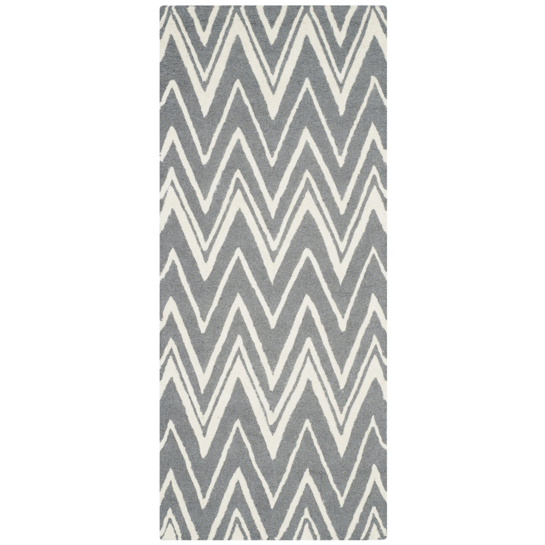 SAFAVIEH Cambridge CAM711D Dark Grey / Ivory Rug Image 5