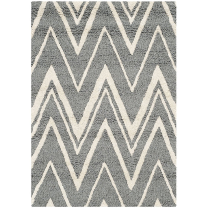 SAFAVIEH Cambridge CAM711D Dark Grey / Ivory Rug Image 1