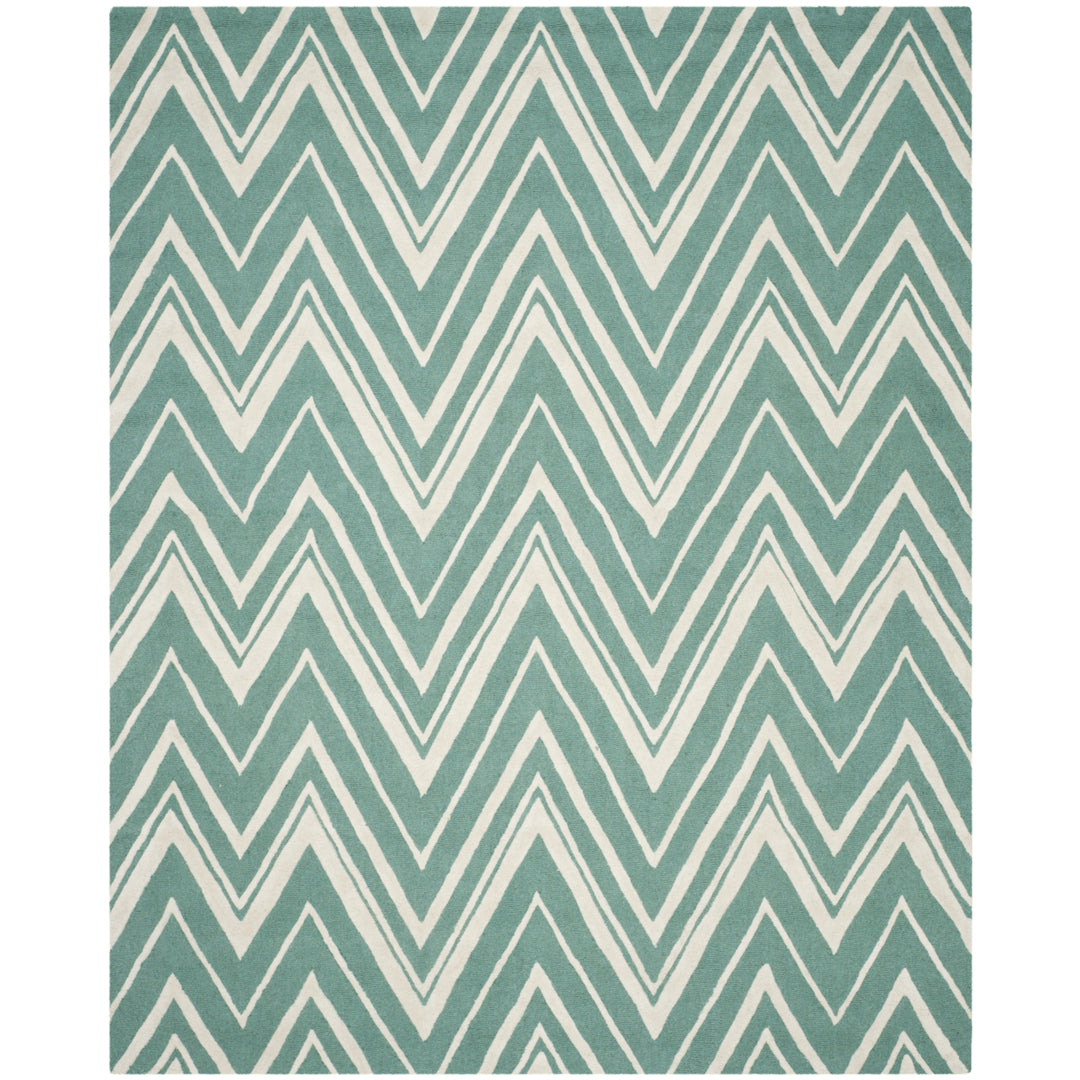 SAFAVIEH Cambridge CAM711T Handmade Teal / Ivory Rug Image 1