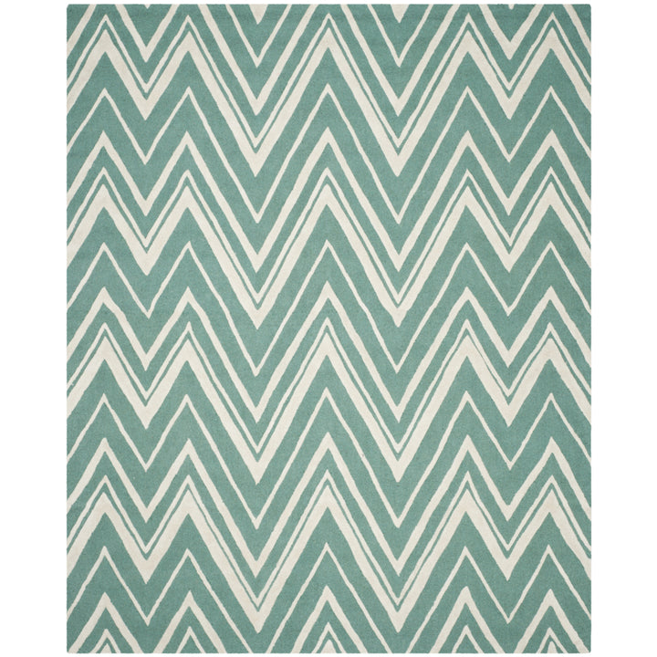 SAFAVIEH Cambridge CAM711T Handmade Teal / Ivory Rug Image 1