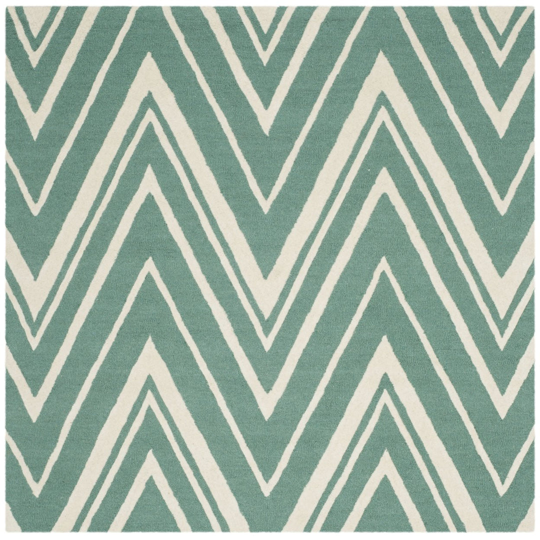 SAFAVIEH Cambridge CAM711T Handmade Teal / Ivory Rug Image 1