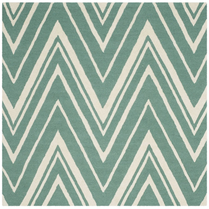 SAFAVIEH Cambridge CAM711T Handmade Teal / Ivory Rug Image 1