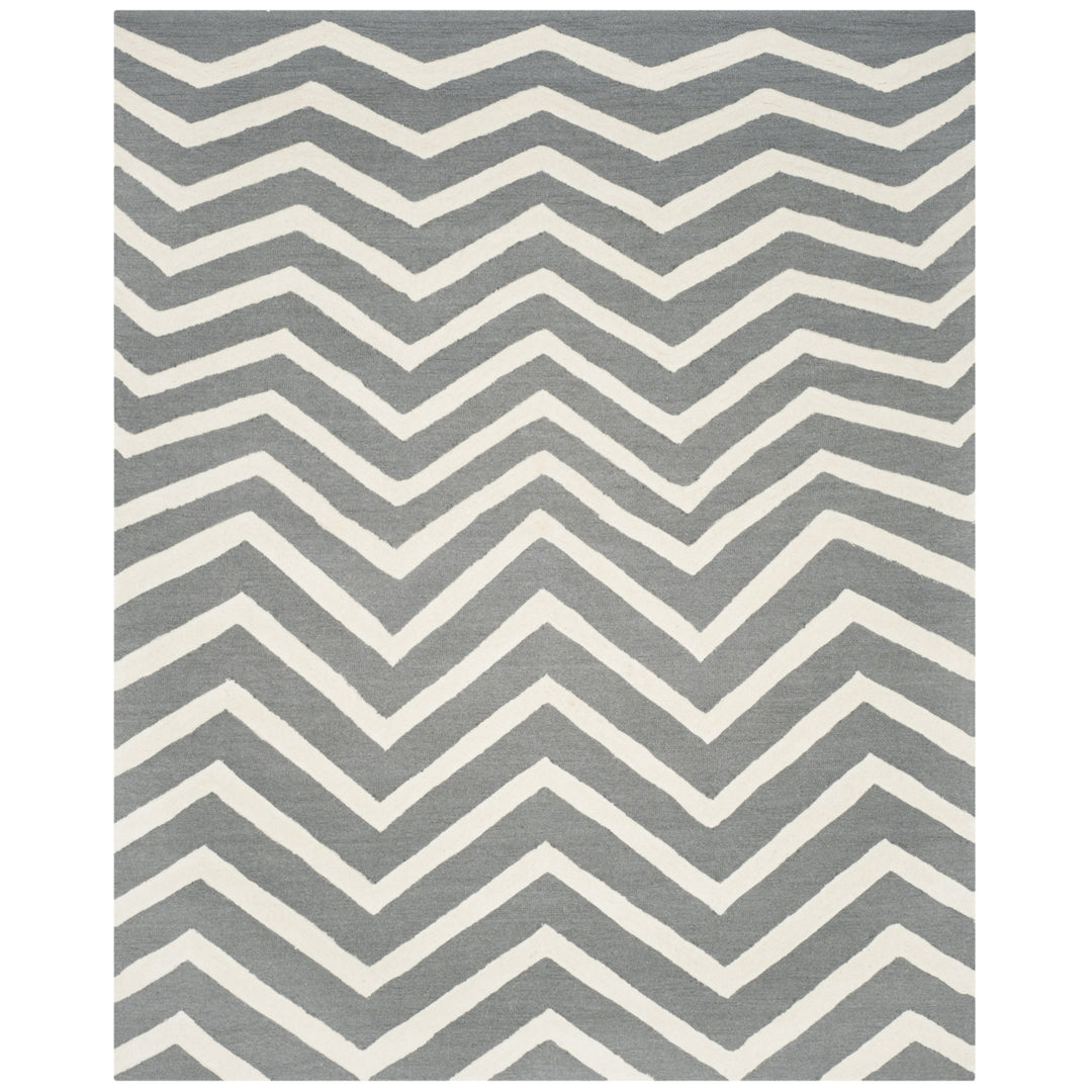 SAFAVIEH Cambridge CAM714D Dark Grey / Ivory Rug Image 1