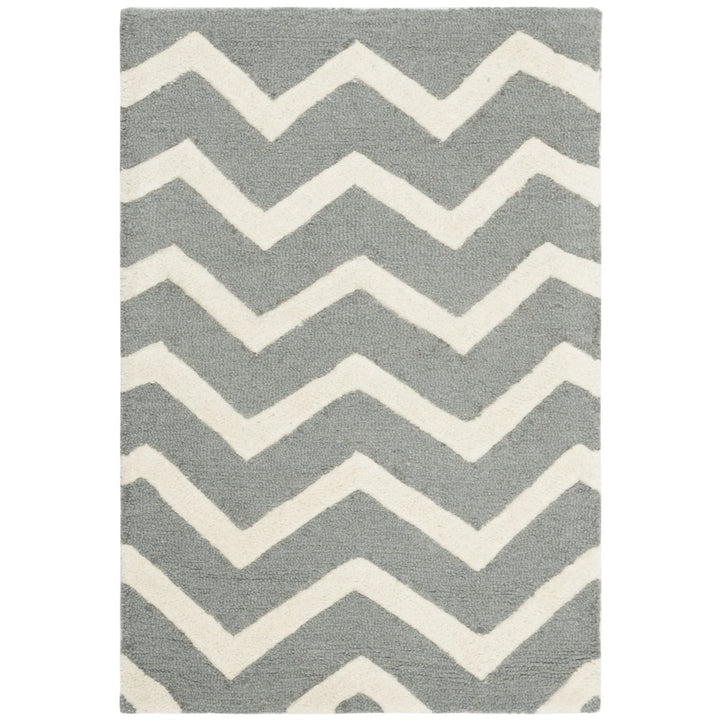 SAFAVIEH Cambridge CAM714D Dark Grey / Ivory Rug Image 1