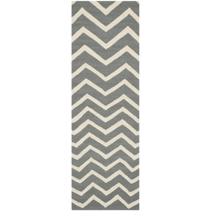 SAFAVIEH Cambridge CAM714D Dark Grey / Ivory Rug Image 3