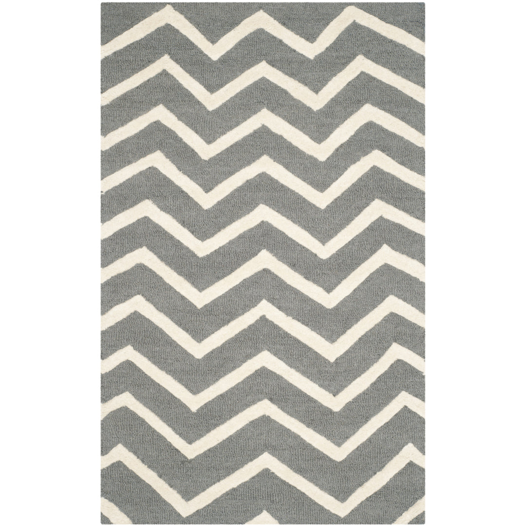 SAFAVIEH Cambridge CAM714D Dark Grey / Ivory Rug Image 4