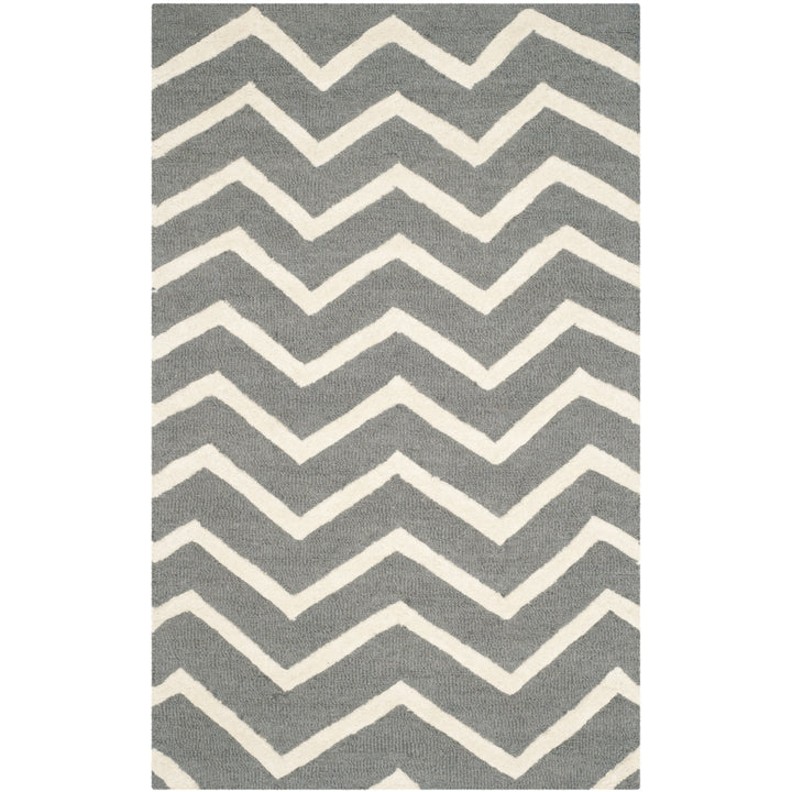 SAFAVIEH Cambridge CAM714D Dark Grey / Ivory Rug Image 4