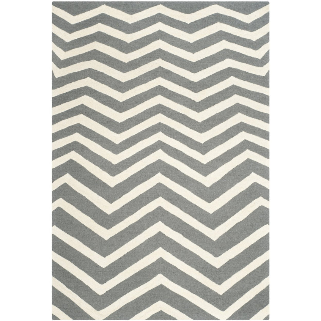 SAFAVIEH Cambridge CAM714D Dark Grey / Ivory Rug Image 1