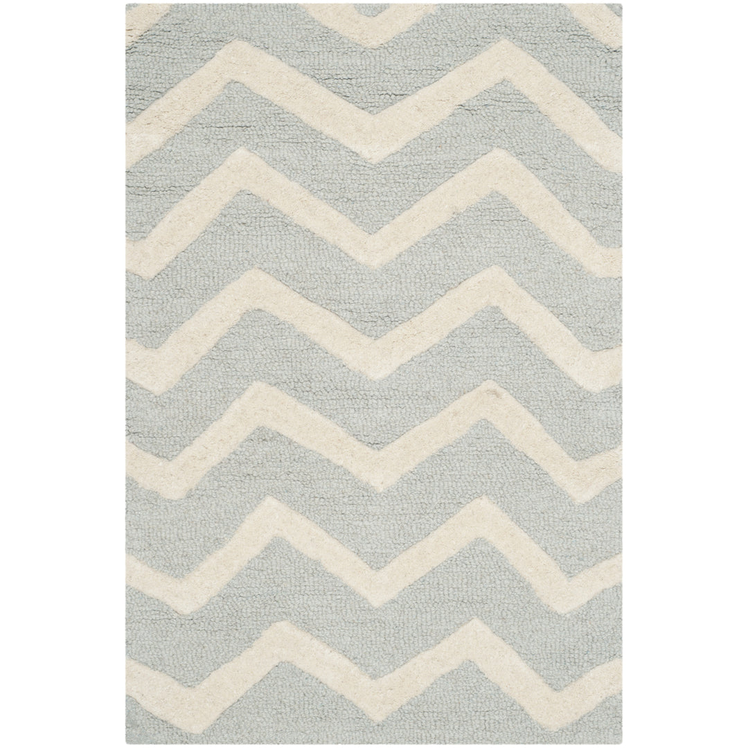 SAFAVIEH Cambridge CAM714G Handmade Grey / Ivory Rug Image 8