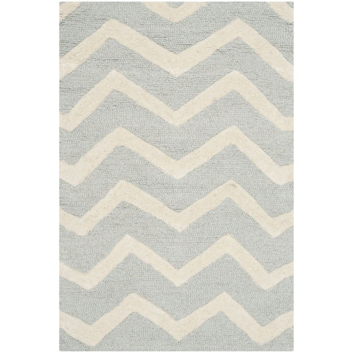 SAFAVIEH Cambridge CAM714G Handmade Grey / Ivory Rug Image 8