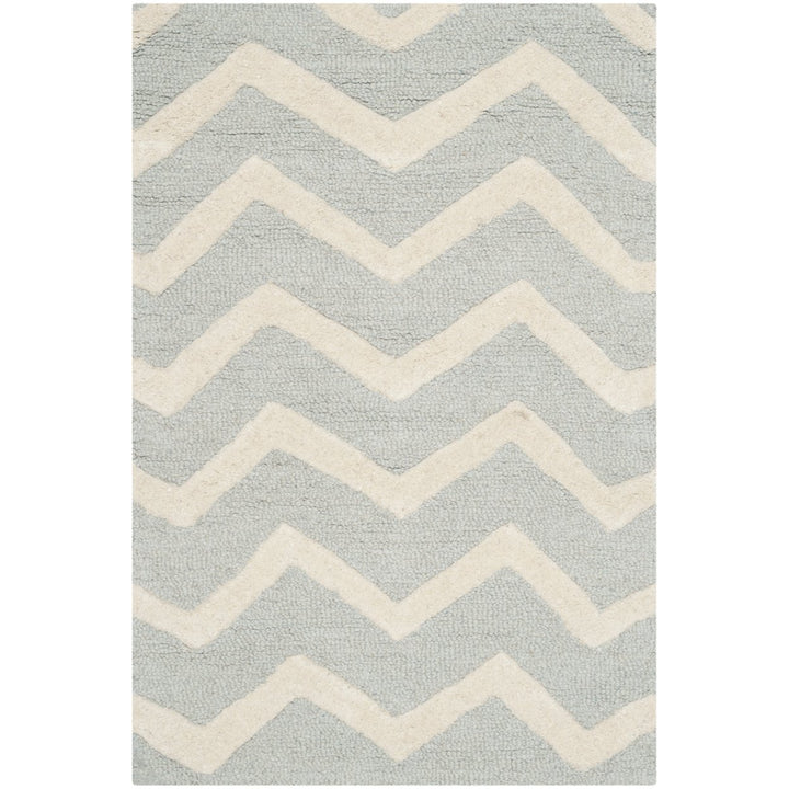 SAFAVIEH Cambridge CAM714G Handmade Grey / Ivory Rug Image 1