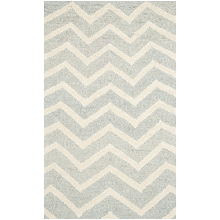 SAFAVIEH Cambridge CAM714G Handmade Grey / Ivory Rug Image 9