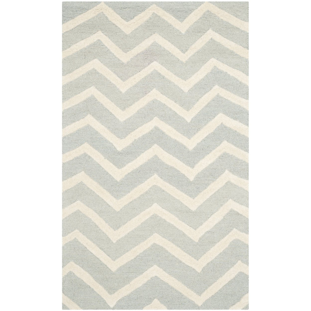 SAFAVIEH Cambridge CAM714G Handmade Grey / Ivory Rug Image 1