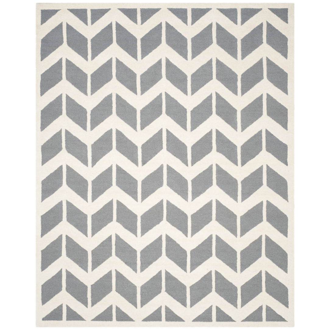 SAFAVIEH Cambridge CAM718D Dark Grey / Ivory Rug Image 1