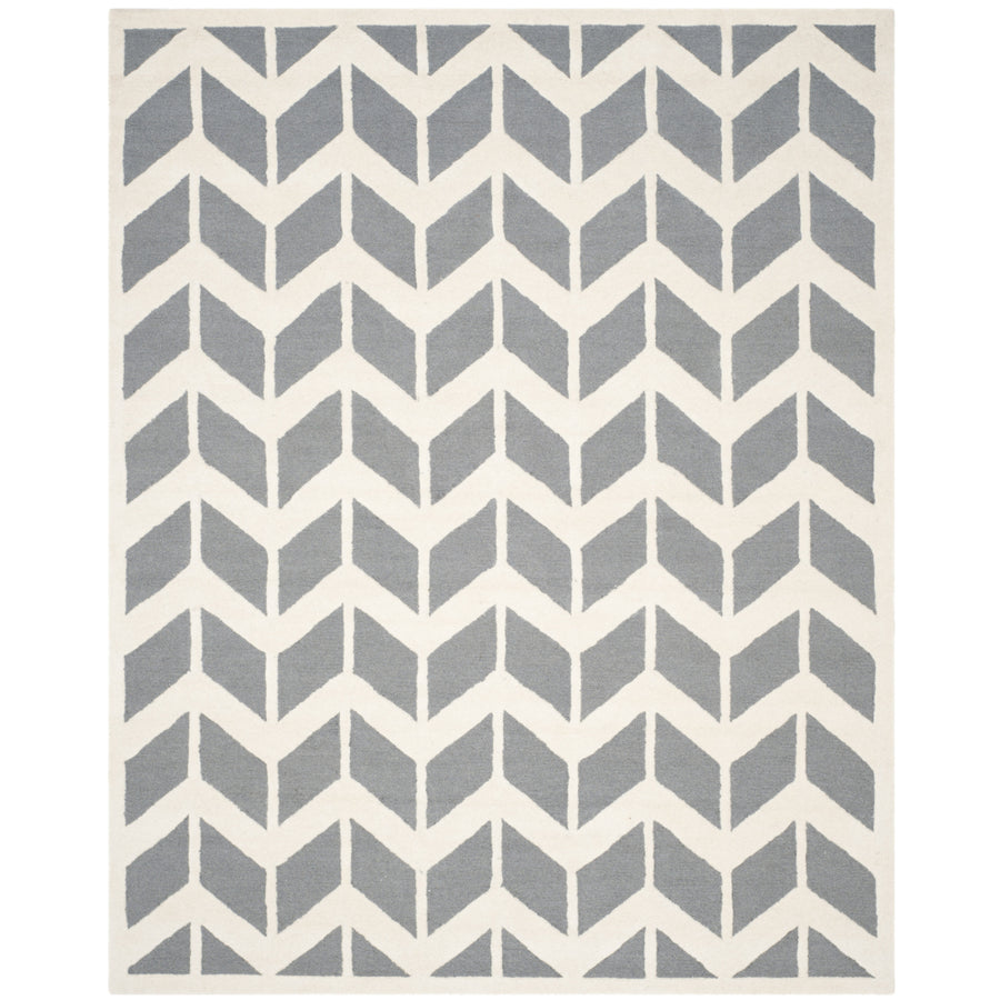 SAFAVIEH Cambridge CAM718D Dark Grey / Ivory Rug Image 1