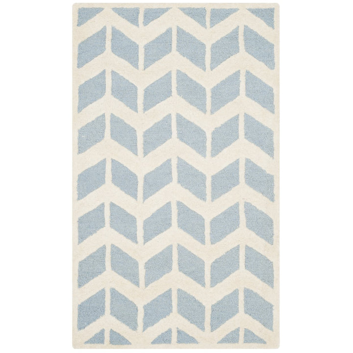 SAFAVIEH Cambridge CAM718B Handmade Blue / Ivory Rug Image 1