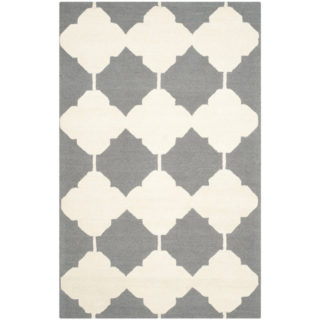 SAFAVIEH Cambridge CAM719D Dark Grey / Ivory Rug Image 1