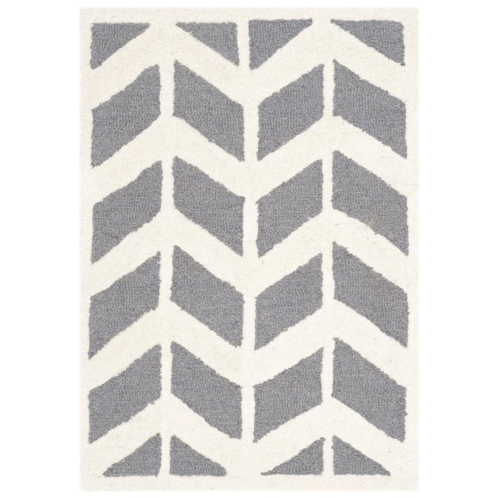 SAFAVIEH Cambridge CAM718D Dark Grey / Ivory Rug Image 8