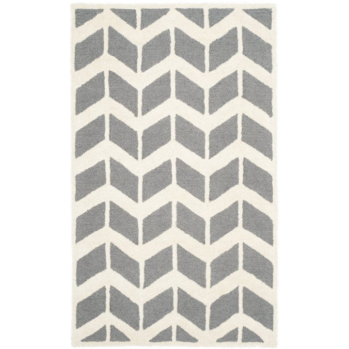 SAFAVIEH Cambridge CAM718D Dark Grey / Ivory Rug Image 1