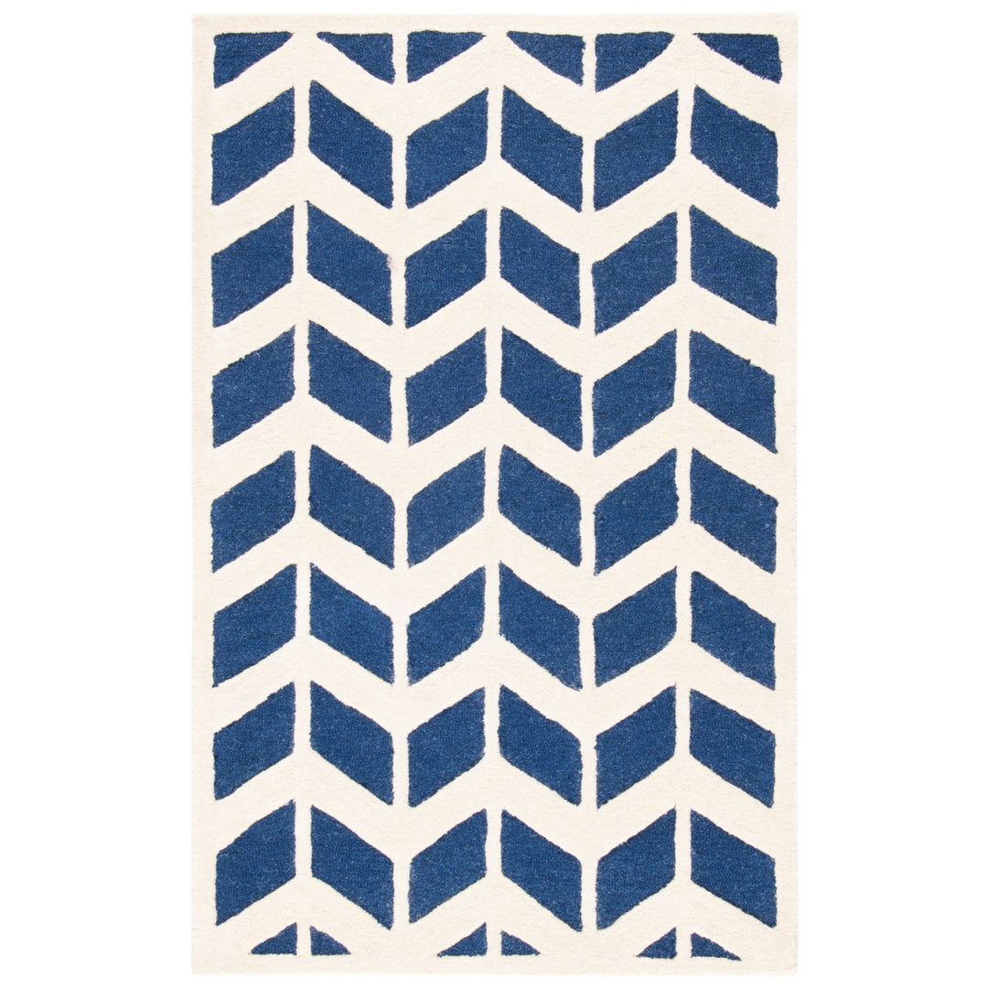 SAFAVIEH Cambridge CAM718M Handmade Navy / Ivory Rug Image 9