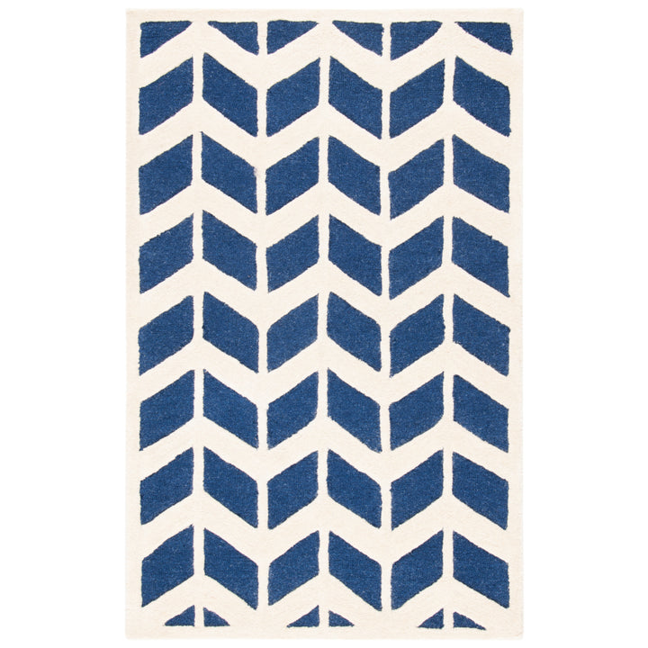 SAFAVIEH Cambridge CAM718M Handmade Navy / Ivory Rug Image 9