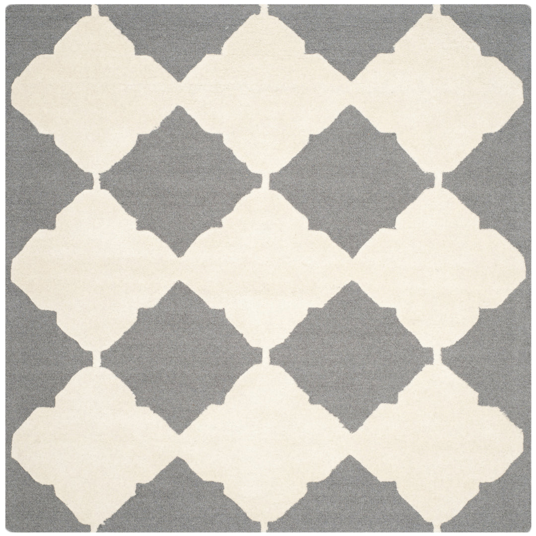 SAFAVIEH Cambridge CAM719D Dark Grey / Ivory Rug Image 4