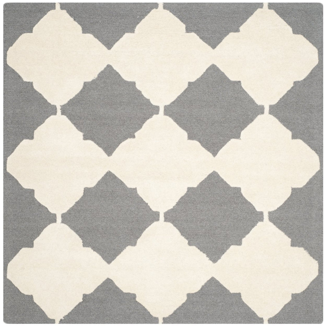 SAFAVIEH Cambridge CAM719D Dark Grey / Ivory Rug Image 1