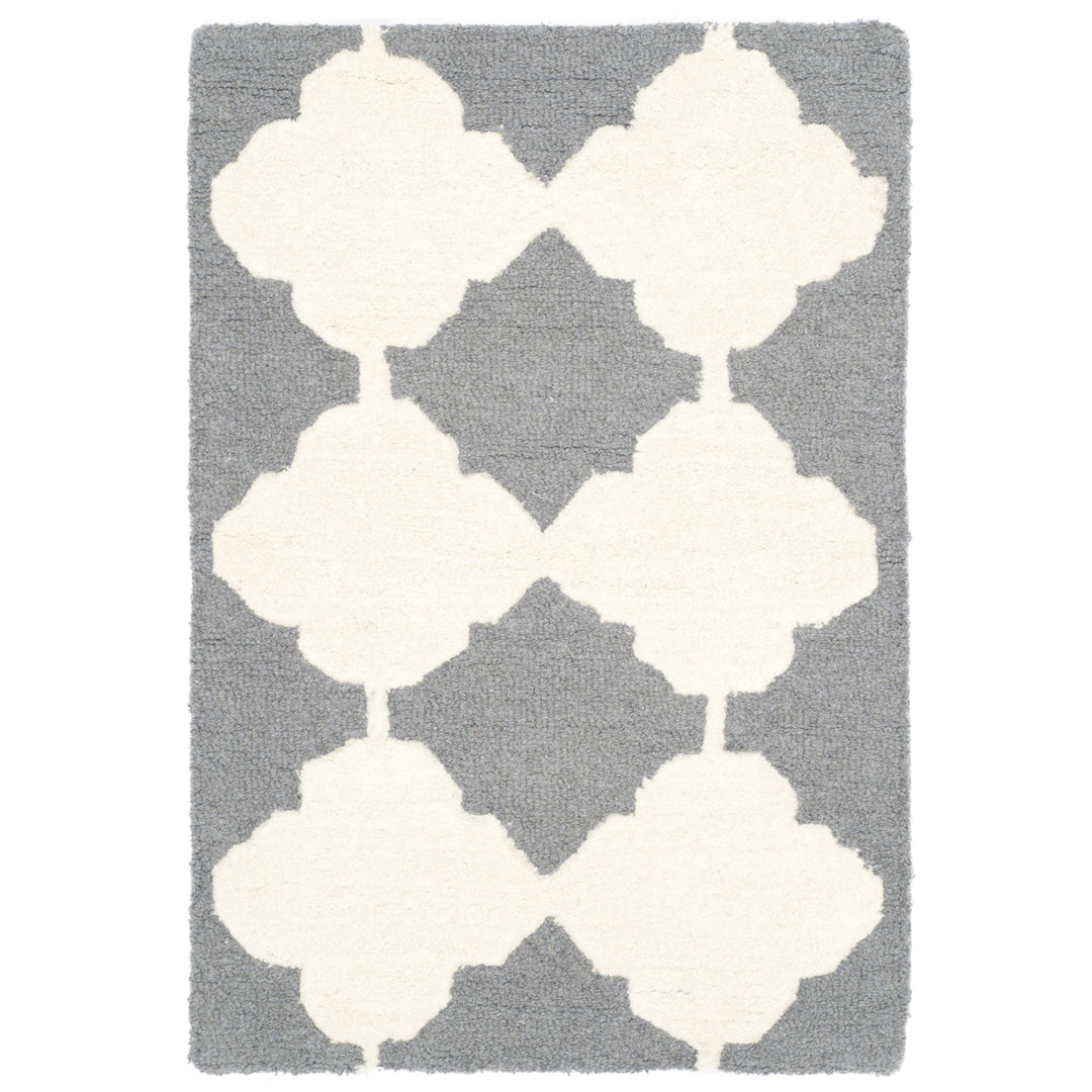 SAFAVIEH Cambridge CAM719D Dark Grey / Ivory Rug Image 6