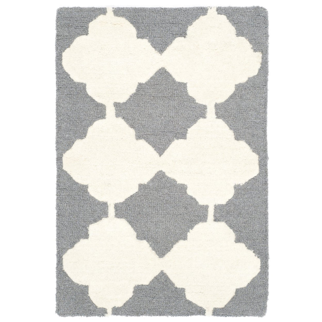 SAFAVIEH Cambridge CAM719D Dark Grey / Ivory Rug Image 1