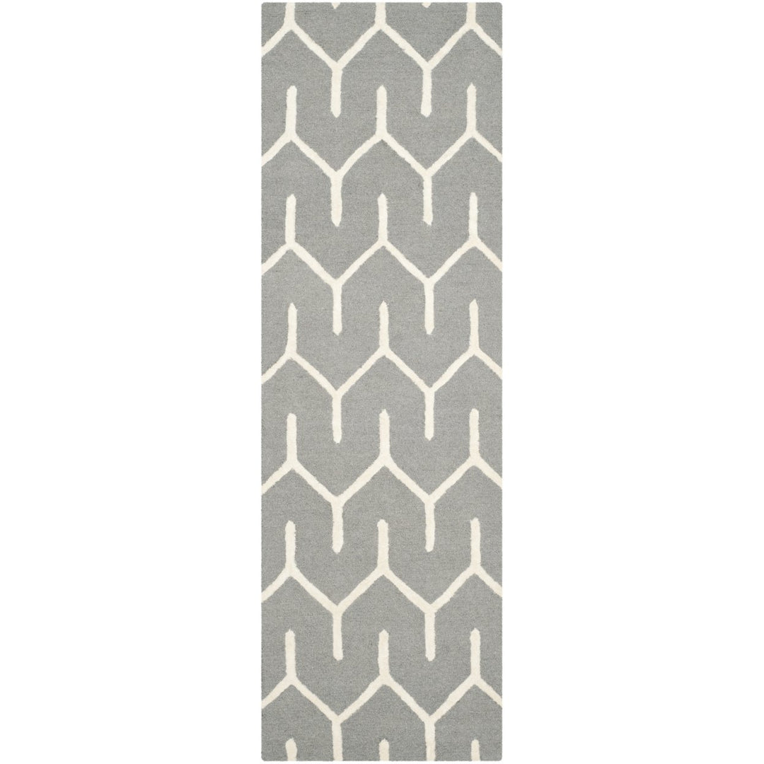 SAFAVIEH Cambridge CAM720D Dark Grey / Ivory Rug Image 1