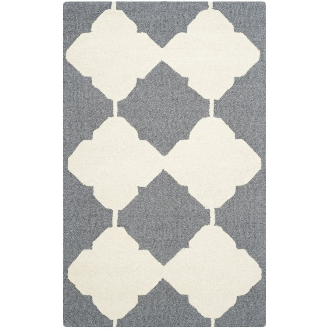 SAFAVIEH Cambridge CAM719D Dark Grey / Ivory Rug Image 1