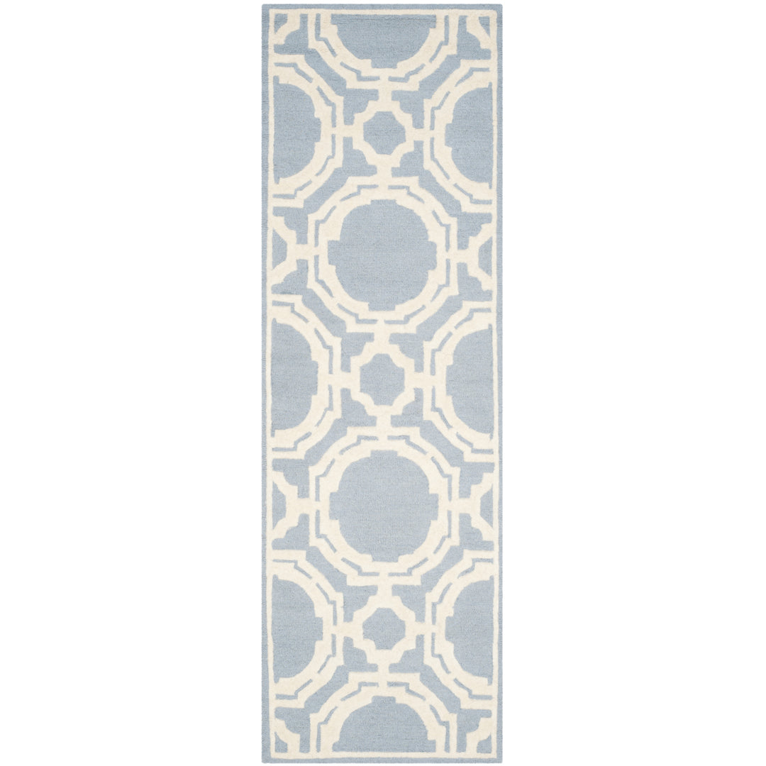 SAFAVIEH Cambridge CAM721B Handmade Blue / Ivory Rug Image 3