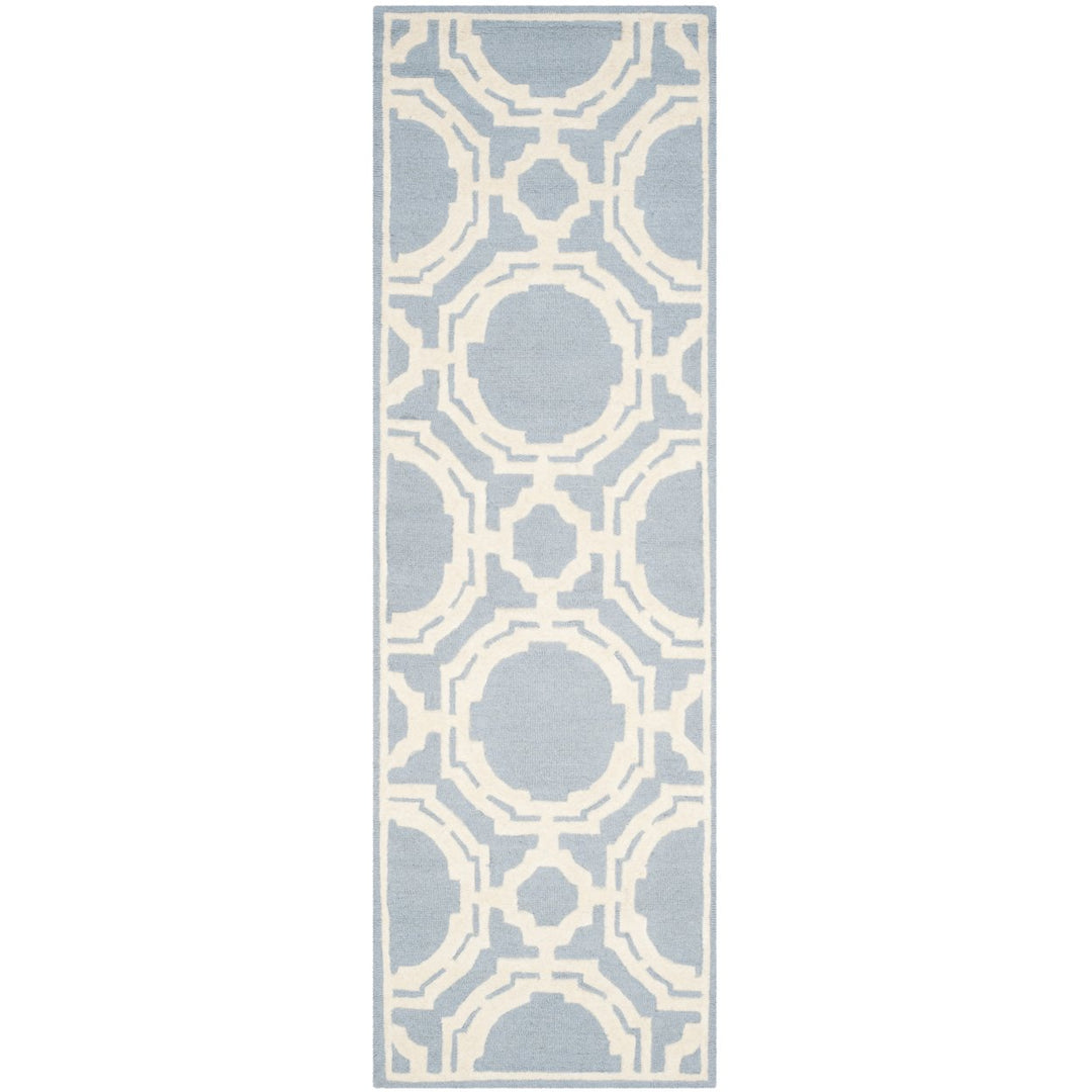 SAFAVIEH Cambridge CAM721B Handmade Blue / Ivory Rug Image 1