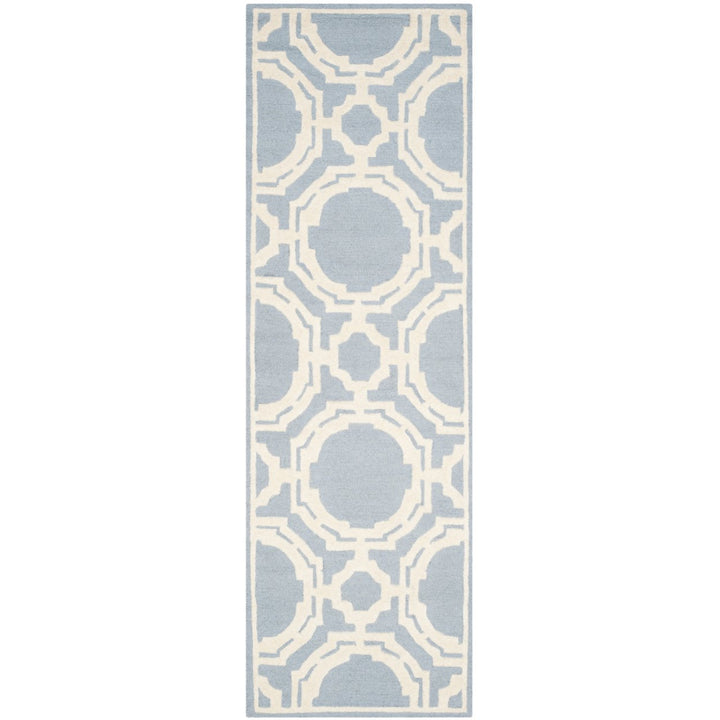 SAFAVIEH Cambridge CAM721B Handmade Blue / Ivory Rug Image 1