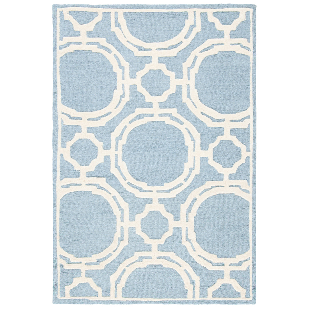 SAFAVIEH Cambridge CAM721B Handmade Blue / Ivory Rug Image 5