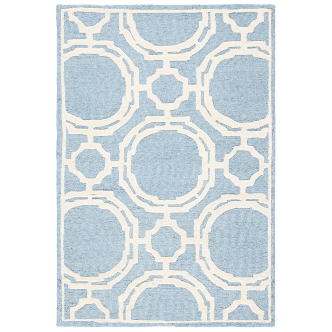 SAFAVIEH Cambridge CAM721B Handmade Blue / Ivory Rug Image 1