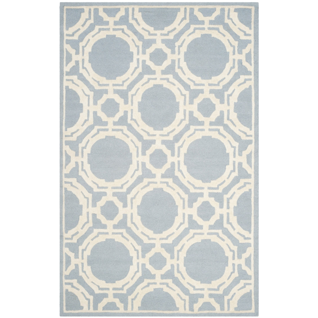 SAFAVIEH Cambridge CAM721B Handmade Blue / Ivory Rug Image 6