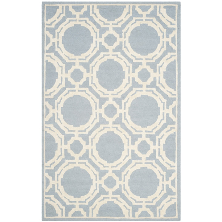 SAFAVIEH Cambridge CAM721B Handmade Blue / Ivory Rug Image 6