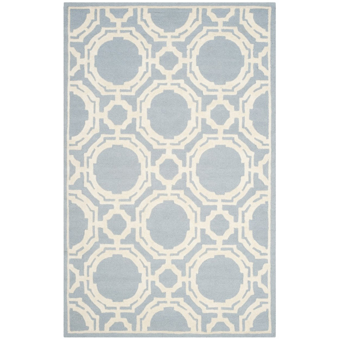 SAFAVIEH Cambridge CAM721B Handmade Blue / Ivory Rug Image 1